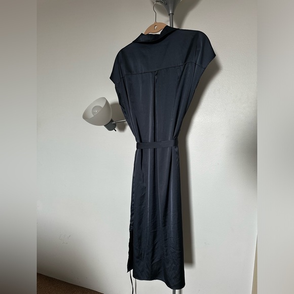 Banana Republic Blue Satin Midi Shirtdress | Size M - Picture 6 of 7